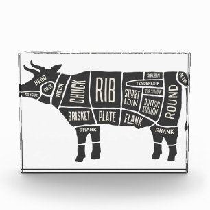 Cow Butcher Chart Acrylic Award
