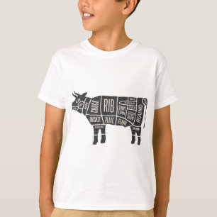 Cow Butcher Chart T-Shirt