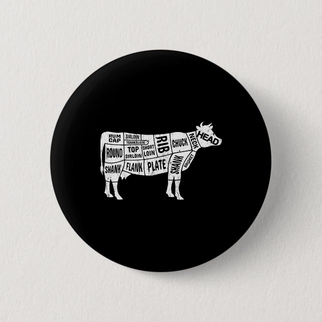 Cow Butcher Tees  Button (Front)