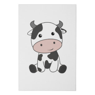Cow Calf Baby Cows Cow Patches Cute Faux Canvas Print