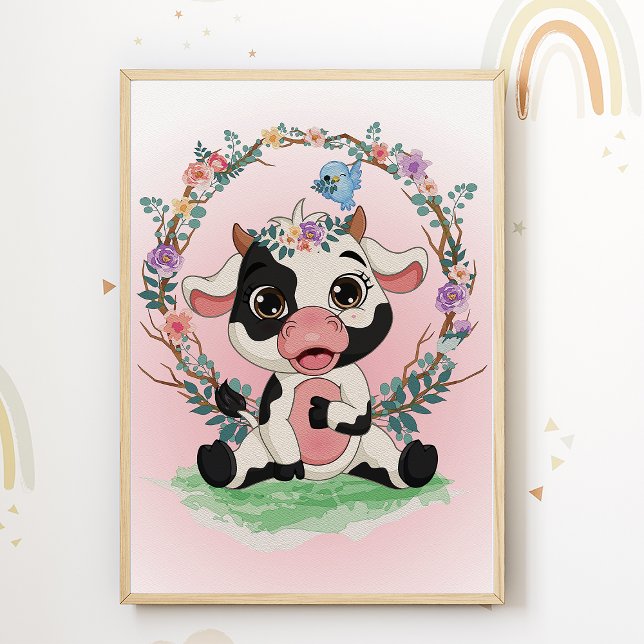 Cow Candy Nursery Print Kids Room Poster (Creator Uploaded)