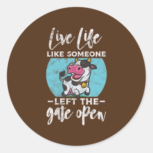 Cow Cattle Heifer Farmer Cow Lover Cow Owner Classic Round Sticker