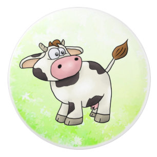 cow ceramic knob