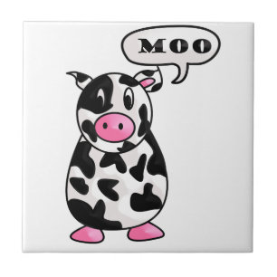 cow ceramic tile