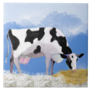 Cow Ceramic Tile (6" square)