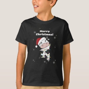 Cow Cheerful Christmas Winter Animals Cows T-Shirt