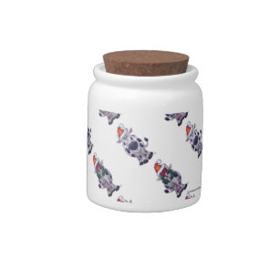Cow Christmas Candy Jar