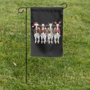 Cow Christmas Cow Lover Gift Holiday Farm Garden Flag