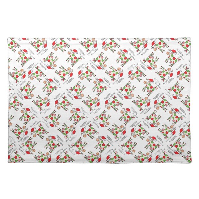 Cow Christmas Cute Kids Cloth Placemat (Front)