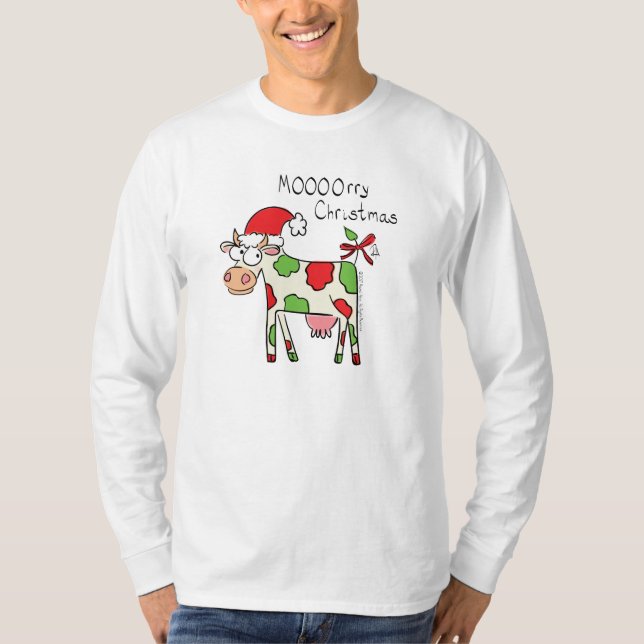 Cow Christmas Cute Kids T-Shirt (Front)