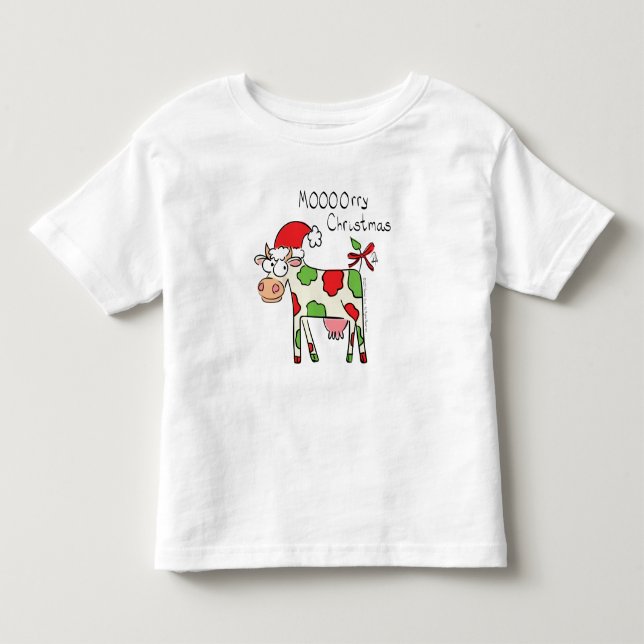 Cow Christmas Cute Kids Toddler T-shirt (Front)