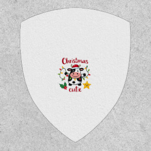 Cow Christmas Cutie Cows Christmas T-Shirt (6) Patch