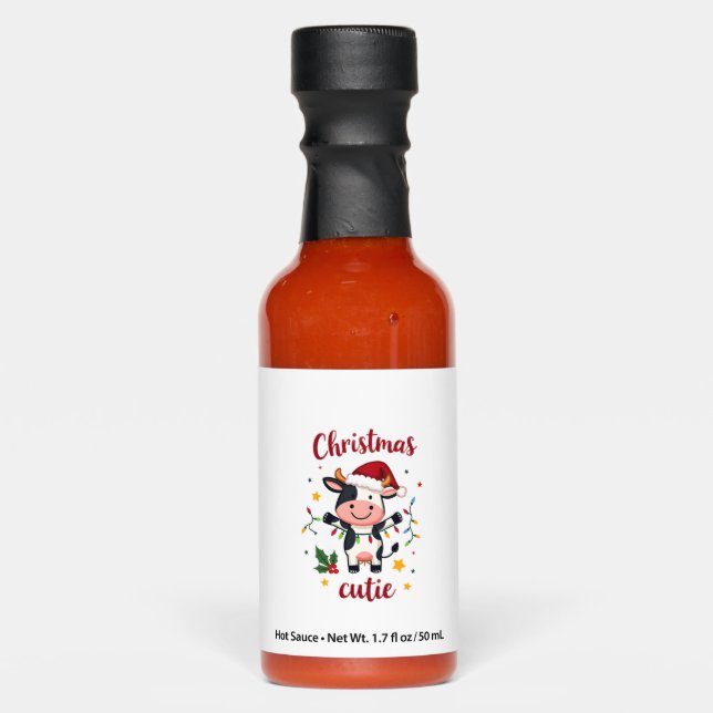 Cow Christmas Cutie Cows Christmas T-Shirt (7) Hot Sauces (Front)