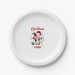 Cow Christmas Cutie Cows Christmas T-Shirt (7) Paper Plates