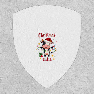 Cow Christmas Cutie Cows Christmas T-Shirt (7) Patch
