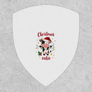 Cow Christmas Cutie Cows Christmas T-Shirt (7) Patch