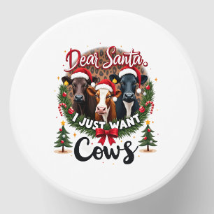 Cow Christmas Dear Santa I Just Want Cows Funny Br Mini Candle Favors