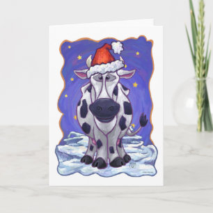 Cow Christmas Holiday Card