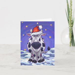 Cow Christmas Holiday Card