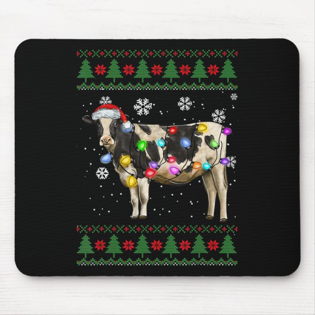 Cow Christmas  Mouse Pad (Front)