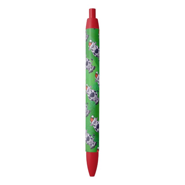 Cow Christmas On Green Pen (Front Vertical)