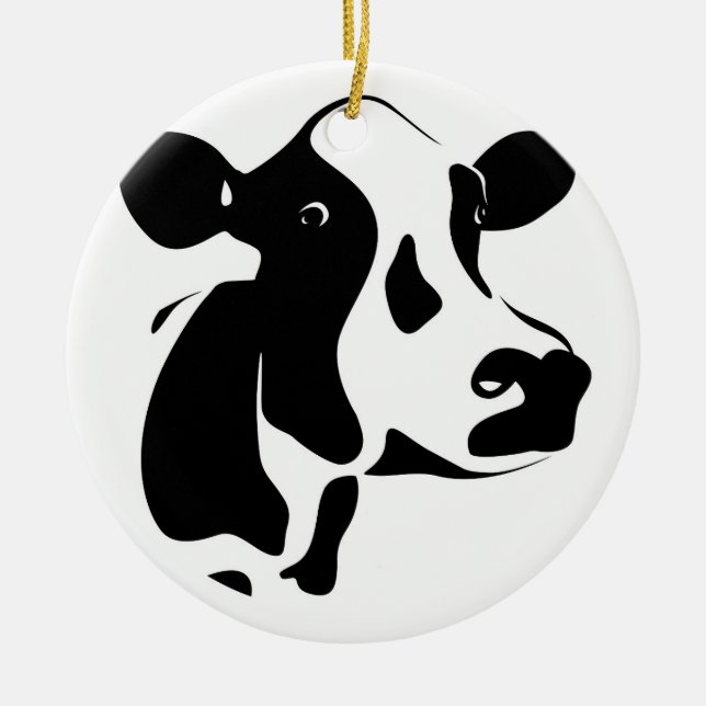 Cow Christmas Ornament (Front)