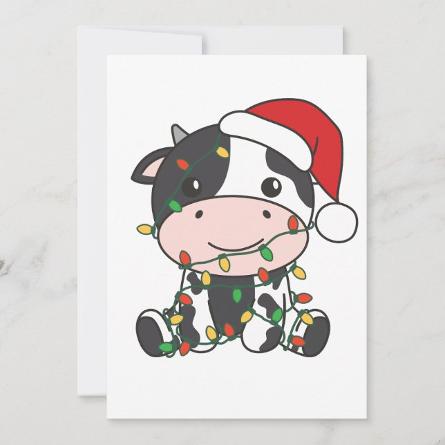 Cow Christmas Winter Animals Holiday Cows (Front)