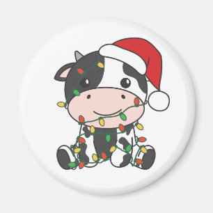 Cow Christmas Winter Animals Holiday Cows Magnet
