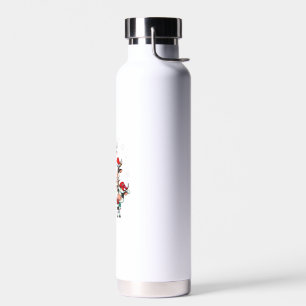 Cow Christmas Xmas Girls Boys Funny Santa Water Bottle