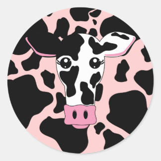 Cow Classic Round Sticker