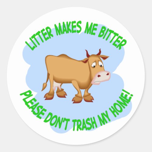 cow classic round sticker