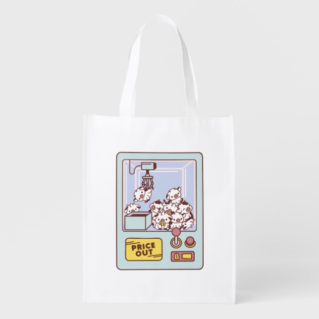 COW CLAW MACHINE GROCERY BAG (Front)