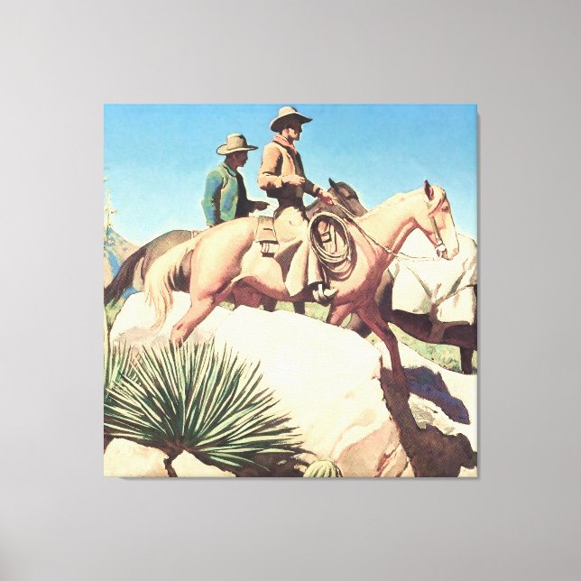 “Cow Country” by Maynard Dixon Canvas Print (Front)