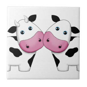 Cow Couple Ceramic Tile