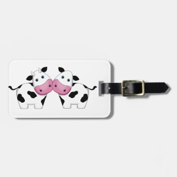 Cow Couple Luggage Tag by BeachBumFamily at Zazzle