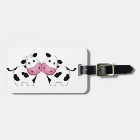 Cow Couple Luggage Tag