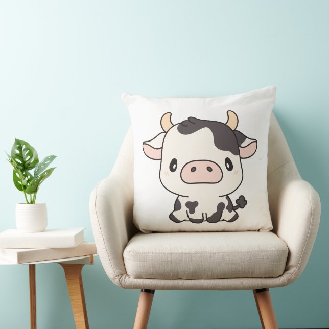 Cow Cow 2 20x20 Throw Pillow (Chair)