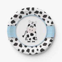 Cow Cowboy Baby Shower Plate