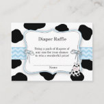 Cow Cowboy Diaper Raffle Ticket Enclosure Card at Zazzle