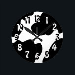 Cow Crazy clock<br><div class="desc">Black and white cow design</div>