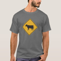 Cow Crossing Street Sign