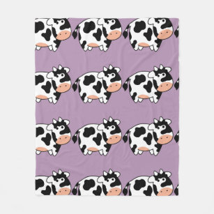 cow print fuzzy blanket