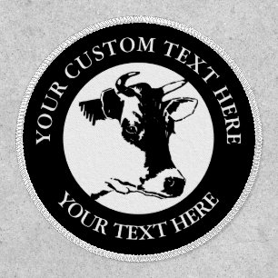 Cow Custom Text  Patch