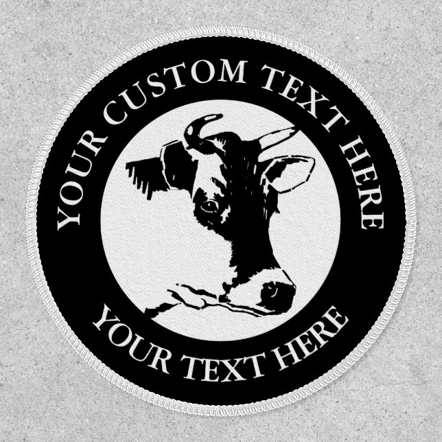 Cow Custom Text  Patch (Front)