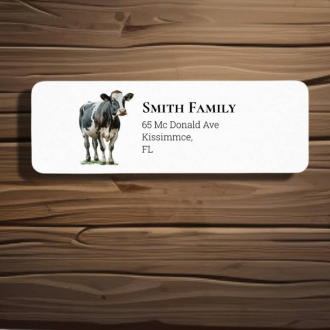 Cow Cute Black and White Label (Creator Uploaded)