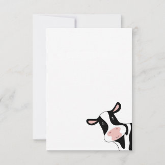 Cow, cute cow, animal thank you card