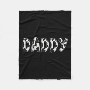 Cow Daddy Birthday Family Matching Fathers Day Boy Fleece Blanket