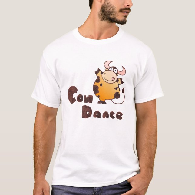 Cow Dancing T Shirt | Silly Cartoon Cow tShirt (Front)