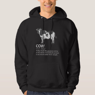 Cow Definition Milk Dairy Cattle Farmer Hoodie