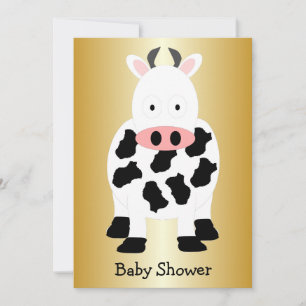 Cow Design Baby Shower Invitation